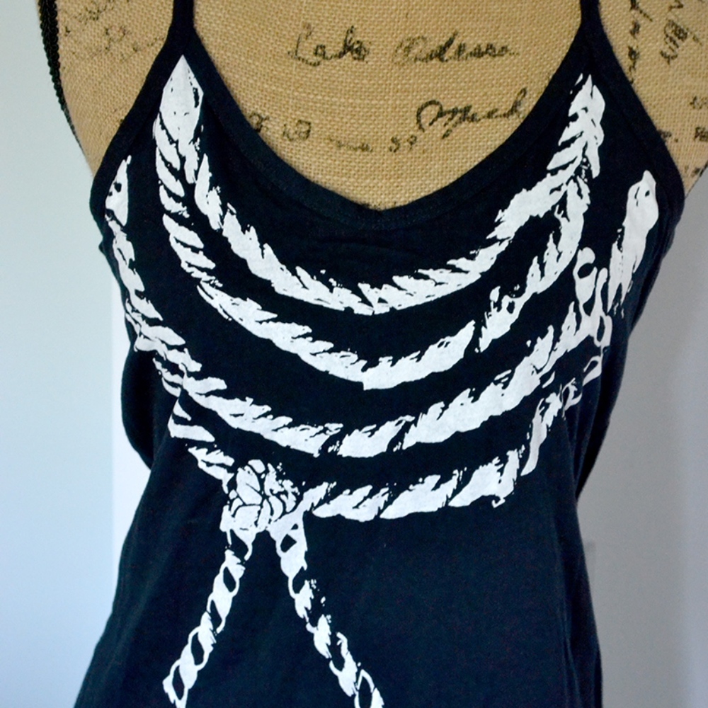 Navy Nautical Racerback Tank - Picture 3 of 4
